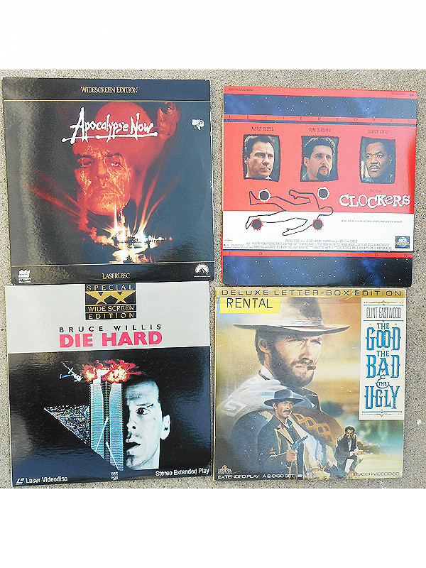 APOCALYPSE NOW-DIE HARD-CLOCKERS-GOOD BAD UGLY-LASERDISC-MOVIES-FILM-COPPOLA-LEE