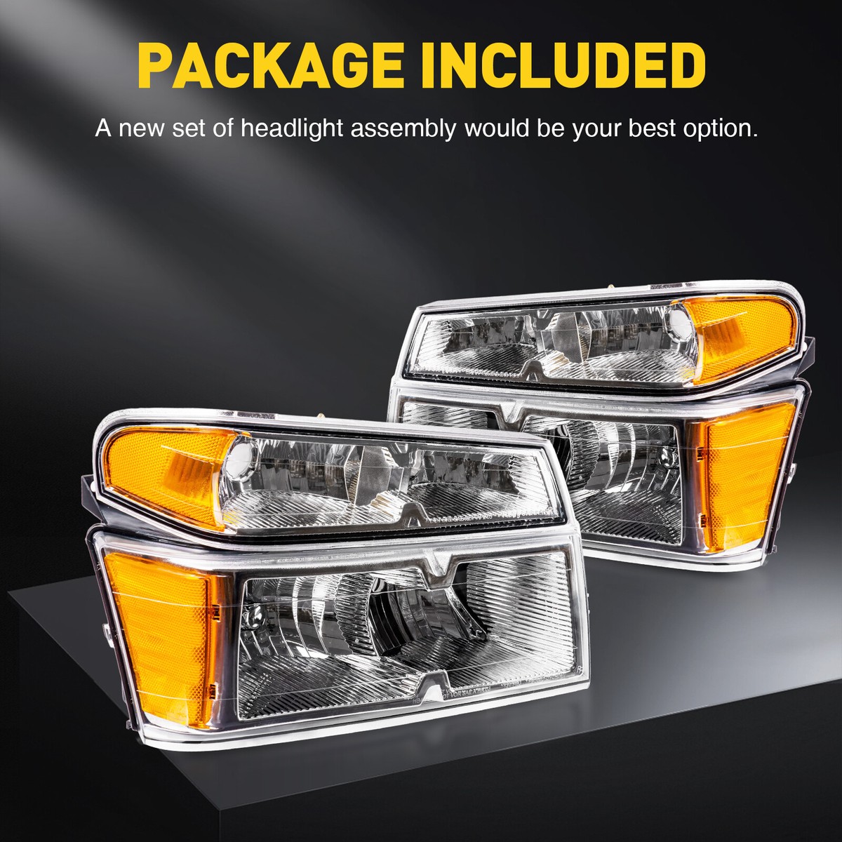 Chevy Colorado 2004-2012 Chrome Halo Projector Headlights and Bumper Lights A122