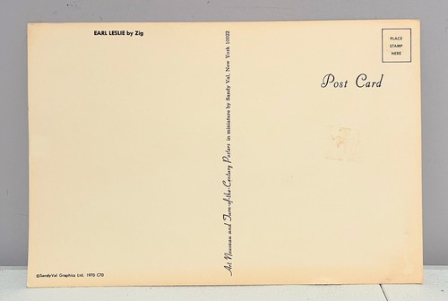 Vintage Art Deco Giant Postcard Of The French Male Cabaret Dancer Earl Leslie - Picture 2 of 2
