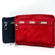 LeSportsac Basic Cosmetic Pouch Zipp Around Travel Case Essentials Cube Bag