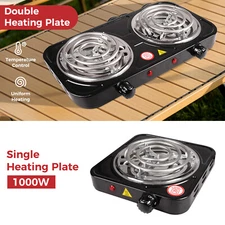 Portable Electric Single/Double Burner Stove Hot Plate Cooktop Cooking Stove