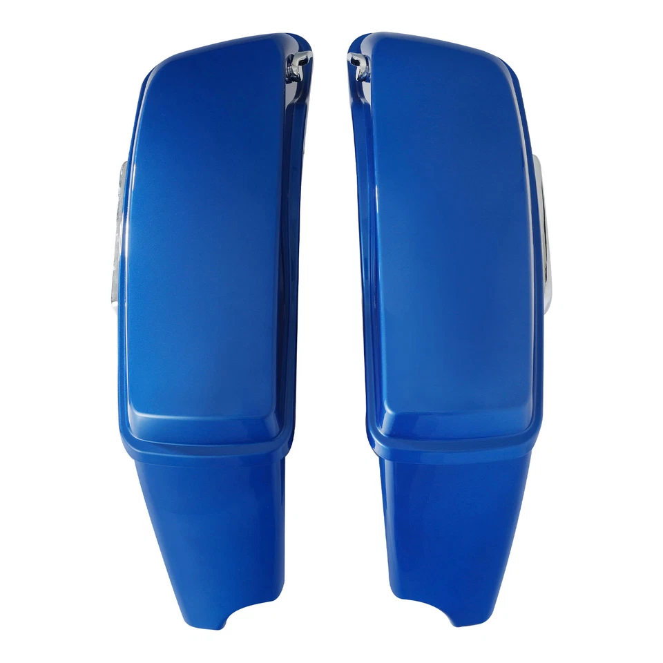 Alforjes rígidos esticados 4" para Harley Street Road Glide 2014-24 azul elétrico - Imagem 4 de 4