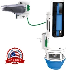 Válvula de descarga doble Hydroright y manija de palanca sin tamaño color blanco