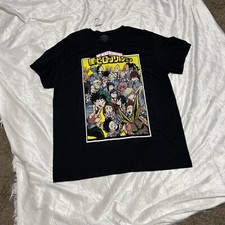 NWT My Hero Academia Graphic Men T Shirt S/s Sz XL Vtg