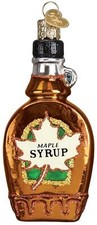 Old World Christmas Glass Blown Ornament, Maple Syrup With OWC Gift Box
