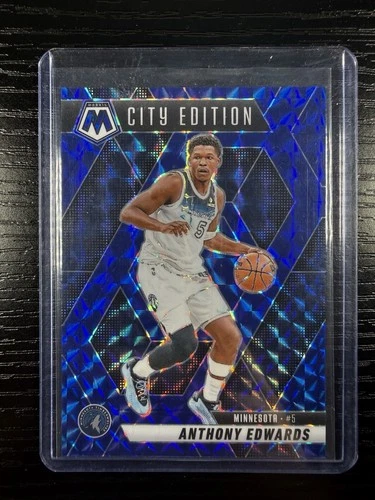 2024-25 Panini Mosaic - City Edition Anthony Edwards #279 Blue Mosaic Prizm /199
