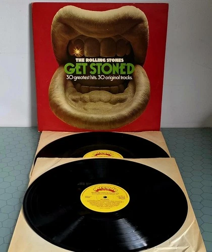 THE ROLLING STONES Get Stoned 30 Greatest Hits 1977 UK ISSUE X2 Vinyl LP Comp EX