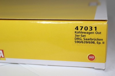 Brawa 47031 Güterwagen, 3er-Set H= Kohlewagen Oot DRG/Saarbrücken Ep.II
