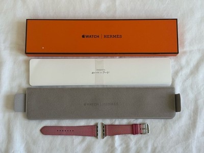Apple Watch Hermès Jumping Single Tour Band Orange Rose Mexico 41mm NIB