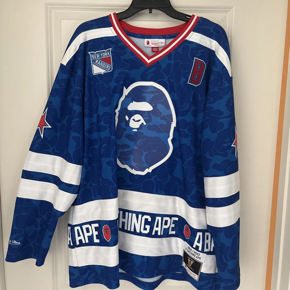ウェア A BATHING APE  LS Jersey Blue XL A Bathing Ape Long Sleeve Blue Shirts for Men for sale | eBay