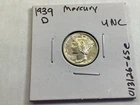 1939 D Mercury 90% Silver Dime in Uncirculated Condition Denver Mint 013126 65e