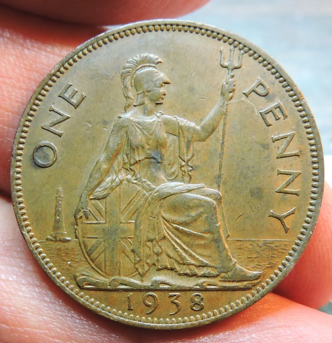 イギリス領西アフリカ 1／10ペニー硬貨☆1938年／未使用品