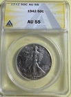 1942-P Walking Liberty Half Dollar - ANACS AU 55 - Just Graded - New Holder