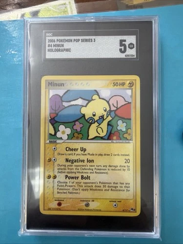 2006 Pokémon POP Series 3 MINUN #4/17 Holo Graphic SGC 5