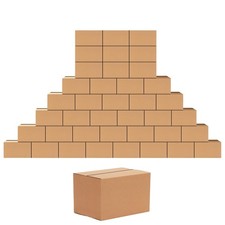 Edenseelake 40 Pack 7x5x5 inches Shipping Boxes inch, 40 packs（Brown) 
