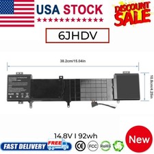 Battery For Dell Alienware 17 R3 17.3" 6JHDV ALW17ED ALW17ER 14.8V 92Wh