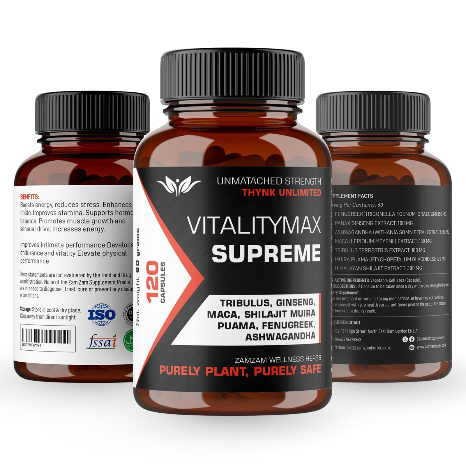 Vitality Max Supreme - Premium Vitality Health Supplement with Fenugreek, Panax