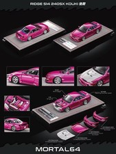 Mortal 1:64 S14 240SX Kouki JDM Sport Coupe Diecast Model Car with Parts Gifts