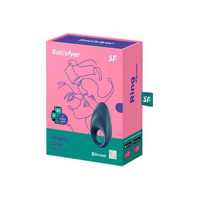 Satisfyer Mighty One Penisring Cockring Penisvibrator Appgesteuert Blau