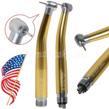 Dental High Speed Turbine Handpiece Push 4 Hole Fit NSK Pana Max 2/4Holes Golden