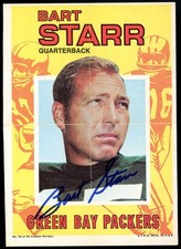 Bart Starr PSA DNA Signed 1971 Topps Pin-Ups Autograph Packers