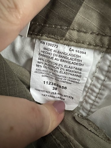Wrangler Mens Relaxed Fit Cargo Shorts w/ Pockets Beige Khaki Camo Size 38 - Picture 10 of 10