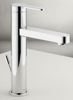 Keuco KE Ehm-Wt-Mischer 130 Ixmo 59501, M.Zug.-Ablgrt. Flat, Rosette Rd. Verchr.