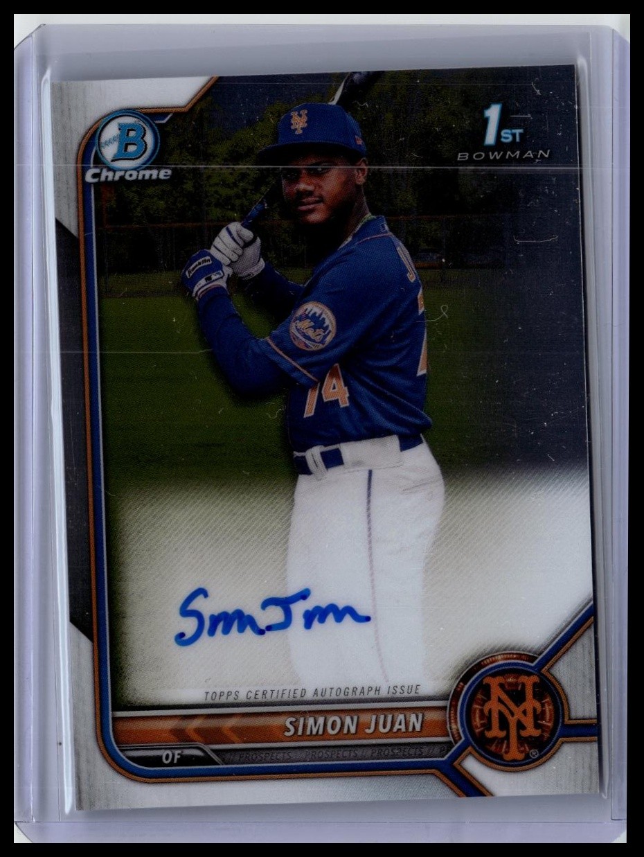 2022 Bowman Chrome #CPA-SJ Simon Juan Prospect Autographs