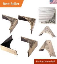 Metal Corner Protector, 4 Pcs Antique Edge Safety Guard Cabinet Furniture Cor...