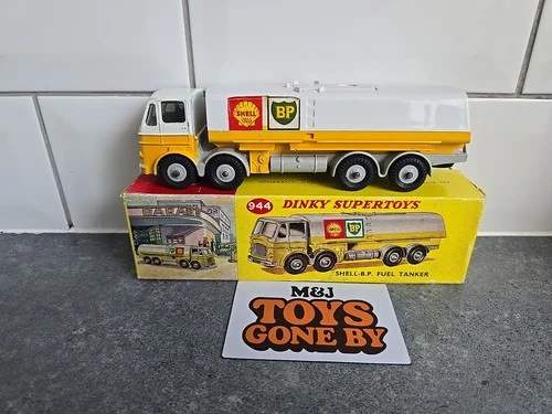 Vintage Dinky Supertoys No. 944 Shell BP fuel tanker with original box