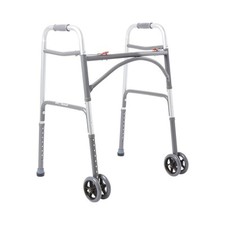 22023802 Folding Walker Adult McKesson Steel Frame 500 lbs. Weight Capacity...