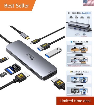 Transform Your Setup: Selore USB C Dock with 2 HDMI Ports & 5Gbps Transfer