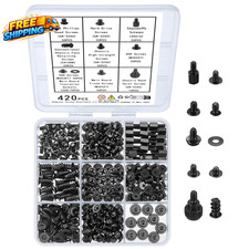 420Pcs Computer Screws Motherboard Standoffs Kit for Motherboard Laptop