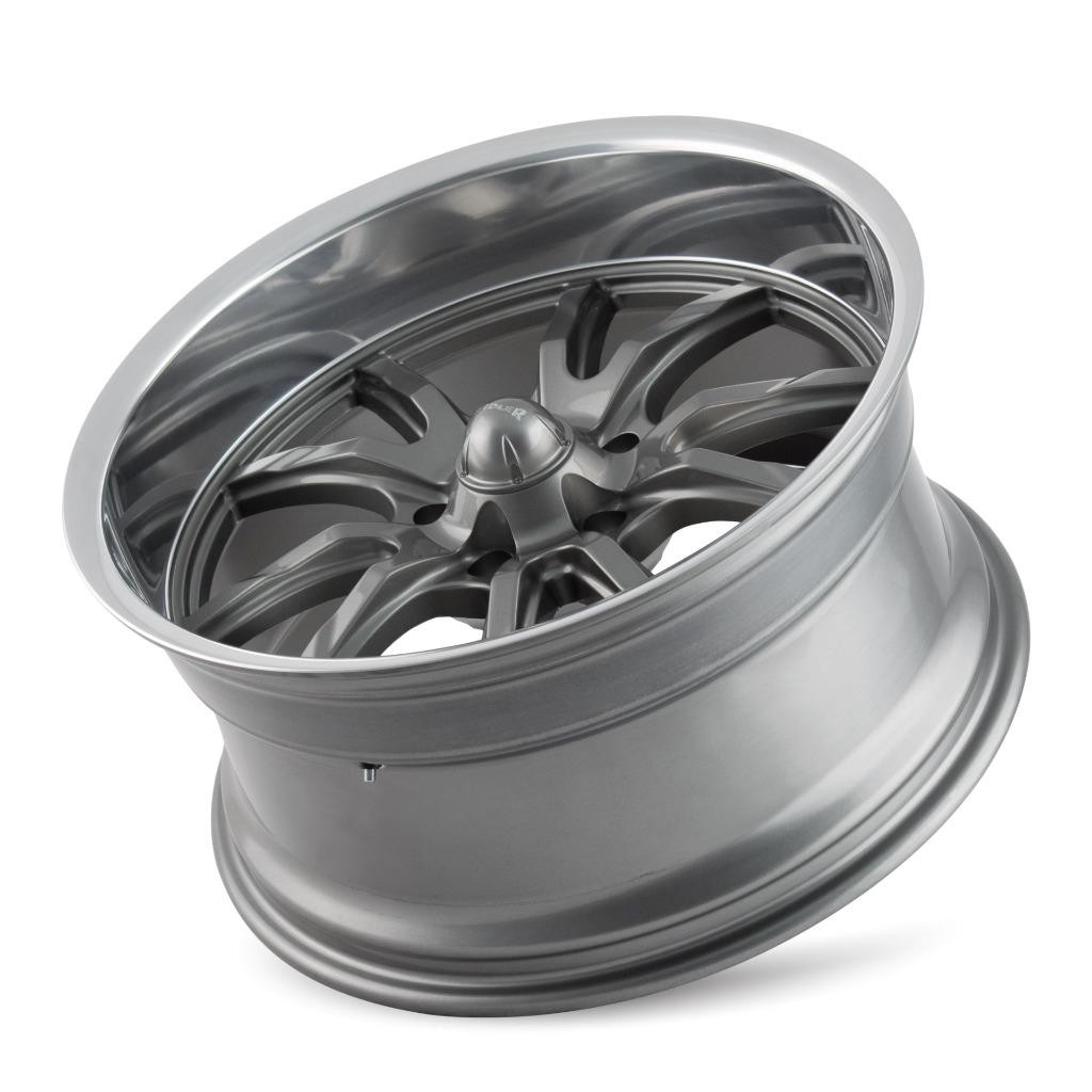 (Set-4) Ridler 650 20x8.5 + 20x10 5x127 0mm Staggered Grey Wheels Rims ...