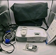 Epson EX3200 Digital LCD Projector H369A Power Cord Remote Cables Paperwork Bag