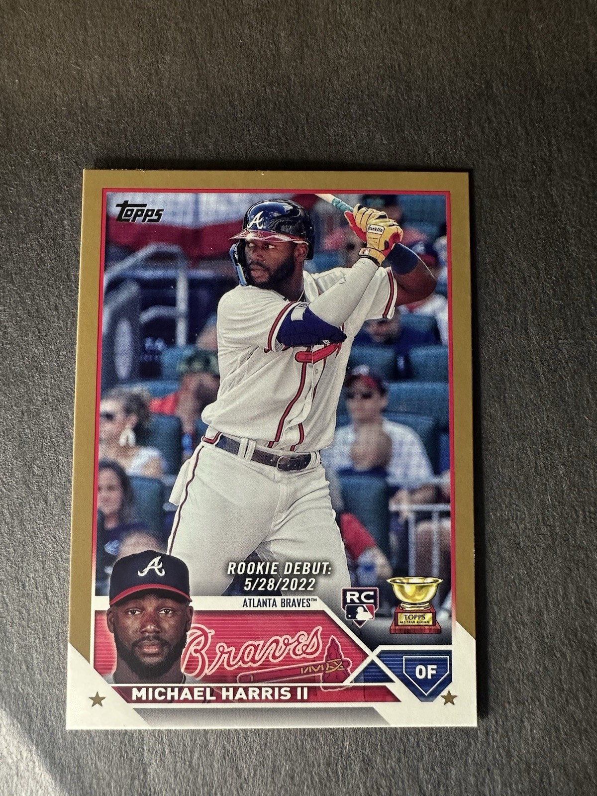 2023 Topps Update Michael Harris II Rookie Debut Gold Parallel RC #0785/2023