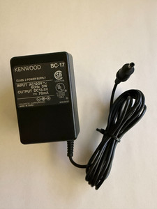 Kenwood BC-17 W08-0437 13.5V DC 70mA Power Supply / Charger - Excellent / Tested