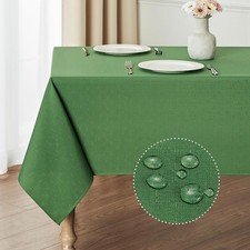 Rectangle Tablecloth Waterproof 60x104 inch Linen Textured Table Cloth Stain ...