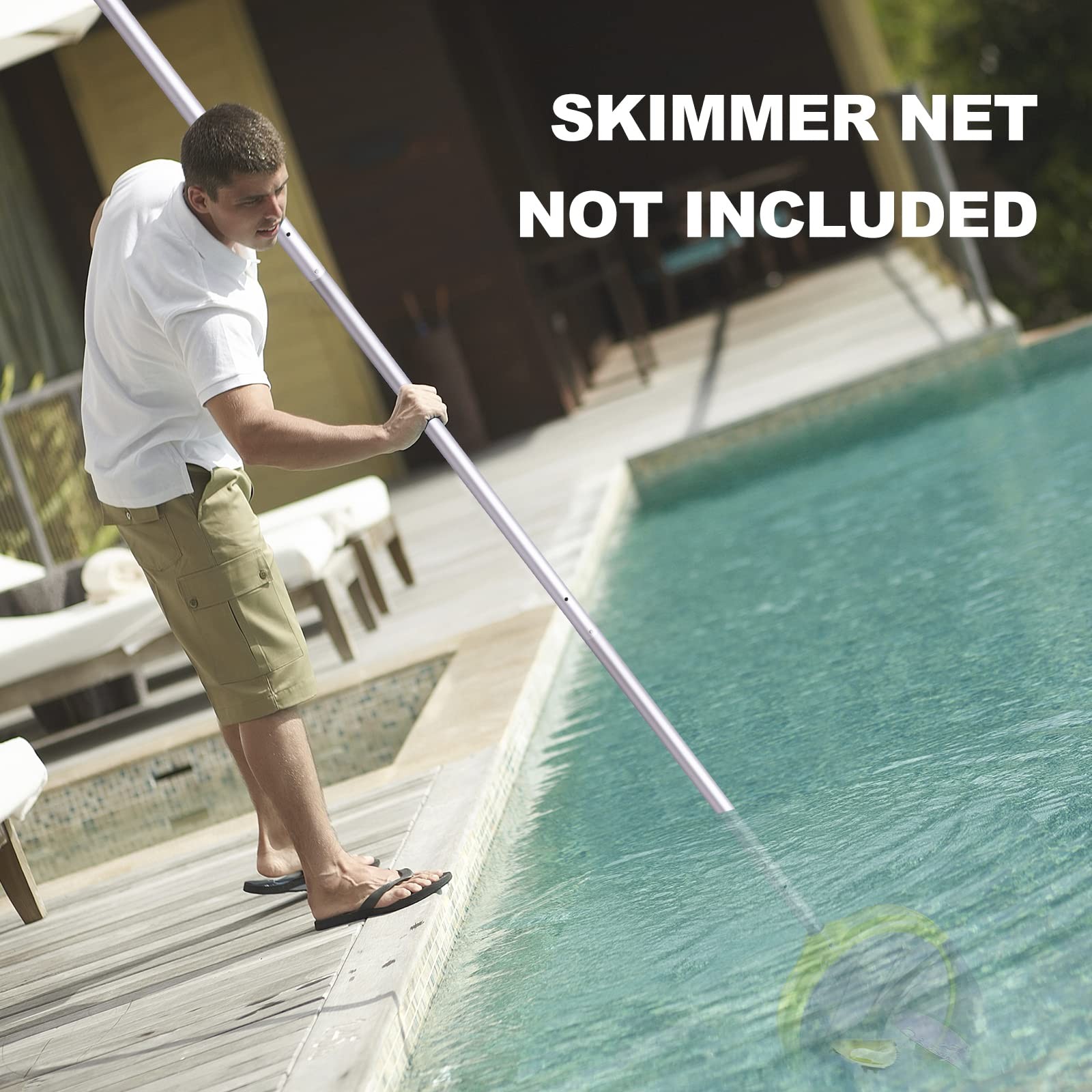 Pool Pole - Professional 15 Foot Telescoping Swimming Pool Cleaning Poles,Adj...