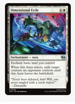 Dimensional Exile | MTG TMNT TMT | White Enchantment Aura Removal EDH | NM