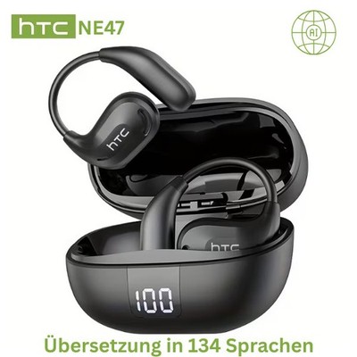 HTC Bluetooth KI Übersetzungskopfhörer AI Headset mit 134 Sprachen Android + iOS