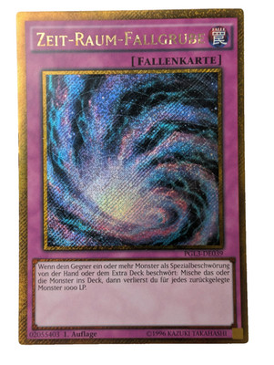 Yu-Gi-Oh! Zeit-Raum-Fallgrube PGL3-DE039 Gold Secret Rare NM