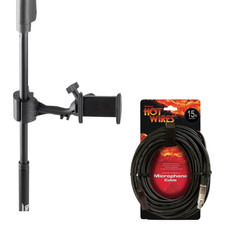 Soporte para micrófono para teléfono inteligente + Paquete de grabación vocal cable de micrófono XLR de 15 pies
