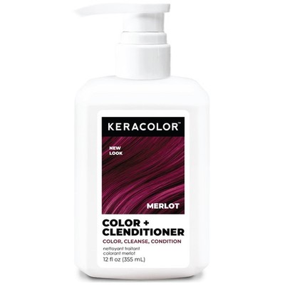 Keracolor Color + Clenditioner, Semi-Permanent 12 Fl Oz (Pack of 1), Merlot