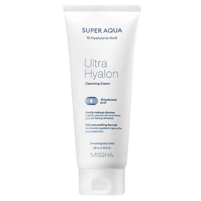 Missha Missha Super Aqua Ultra Hyaluron Reinigende Gesichtscreme   200 ml