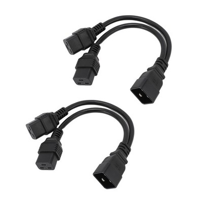 Dual IEC320 C19 Female To IEC320 C20 Male Power Cord Y Type Splitter IEC320 YGHN