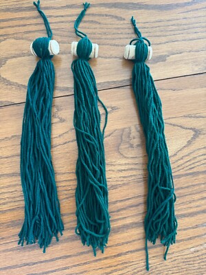 Spawning Mops 3-Pack 12'' Long Dark Green Acrylic Yarn for Aquariums Ponds