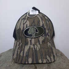 NWT Mossy Oak Camo Adjustable Trucker Mesh Hat Cap American Flag