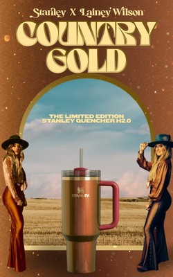 Stanley x Lainey Wilson Country Gold Quencher Tumbler H2.0 40OZ In Hand!