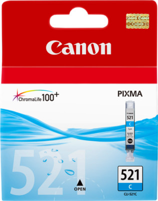 CANON 2394B001 CLI-521C ORIGINAL CYAN CARTRIDGE FOR PIXMA iP3600/iP4600